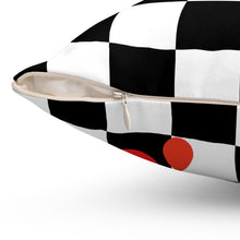 Load image into Gallery viewer, "She Fangs" Checkered Pillow