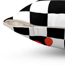 Load image into Gallery viewer, "She Fangs" Checkered Pillow