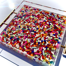 Load image into Gallery viewer, "Full Spectrum" Lucite Serving Tray, 12x12"