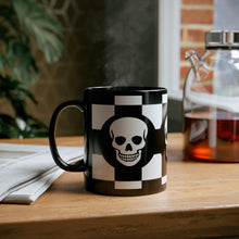 Load image into Gallery viewer, "Smiley Skulls" 11oz Black Mug