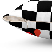 Load image into Gallery viewer, "She Fangs" Checkered Pillow