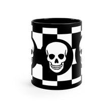 Load image into Gallery viewer, "Smiley Skulls" 11oz Black Mug