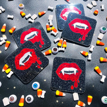 Load image into Gallery viewer, "Girls Can Be Fangsters Too" Coaster Set