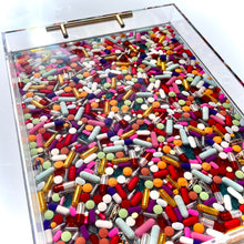 Load image into Gallery viewer, "Full Spectrum" Lucite Serving Tray, 11x14"