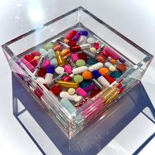 Load image into Gallery viewer, "Full Spectrum" Lucite Catchall Tray, 4x4"