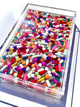 Load image into Gallery viewer, "Full Spectrum" Lucite Vanity Tray, 11x7"