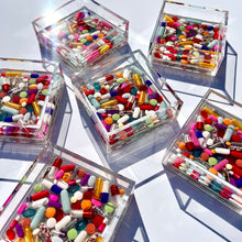 Load image into Gallery viewer, "Full Spectrum" Lucite Catchall Tray, 4x4"