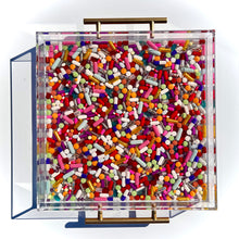 Load image into Gallery viewer, "Full Spectrum" Lucite Serving Tray, 12x12"
