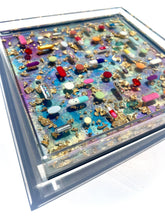 Load image into Gallery viewer, 8x8" Pill Grid on "Pyschadelic Pearl" base