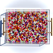 Load image into Gallery viewer, &quot;Full Spectrum&quot; Lucite Serving Tray, 11x14&quot;