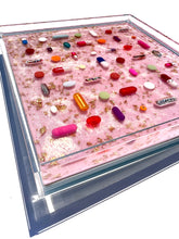 Load image into Gallery viewer, 8x8&quot; Pill Grid on Iridescent Pale Pink base