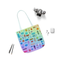Load image into Gallery viewer, Rainbow Pill Grid - Polyester Canvas Tote Bag