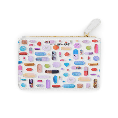 Candy Colored Pill Grid - Mini Clutch Bag