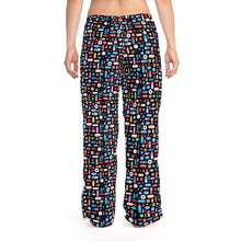 Load image into Gallery viewer, Women&#39;s Black Pill Grid Pajama Pants