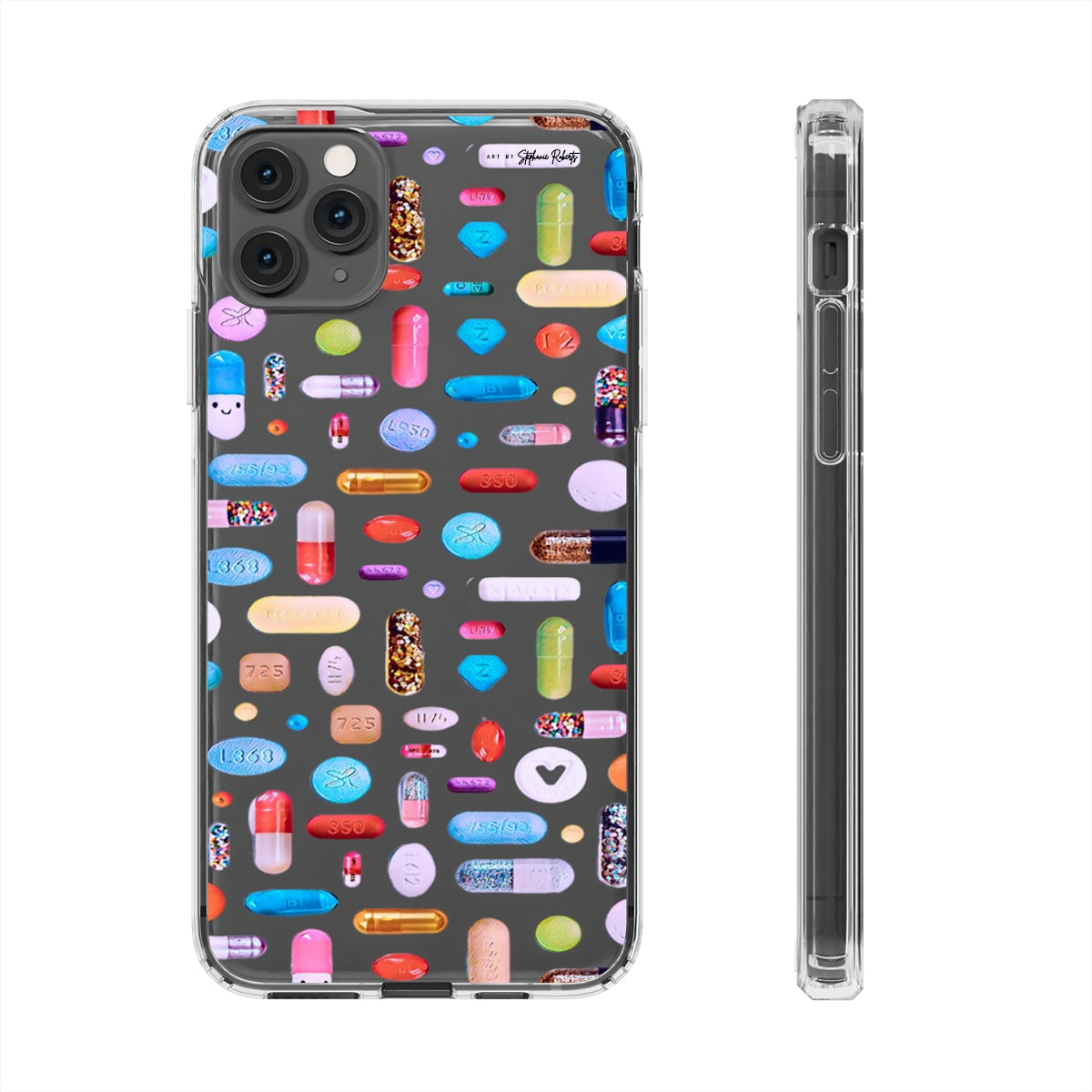 Clear Phone Case / Classic Pill Grid Design – Art by Stephanie Roberts Clear Phone Case / Classic Pill Grid Design – Art by Stephanie Roberts
