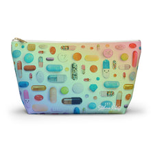 Load image into Gallery viewer, Rainbow Pill Grid Accessory Pouch w T-bottom