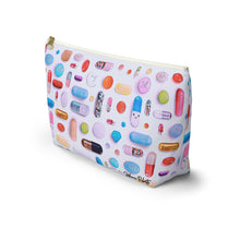 Load image into Gallery viewer, Colorful Pill Grid Accessory Pouch w T-bottom