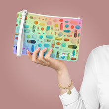 Load image into Gallery viewer, Rainbow Pill Grid Clutch Bag