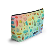 Load image into Gallery viewer, Rainbow Pill Grid Accessory Pouch w T-bottom