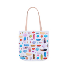 Load image into Gallery viewer, Happy Pill Grid on Polyester Canvas Tote Bag