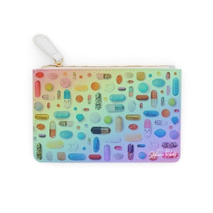 Rainbow Pill Grid - Mini Clutch Bag