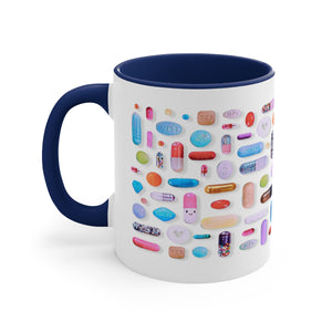 Mulit-Colored Pill Grid Mug