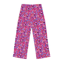 Load image into Gallery viewer, Women&#39;s Pink Pill Grid Pajama Pants