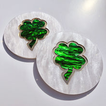 Load image into Gallery viewer, Lucky Four Leaf Clover Coasters